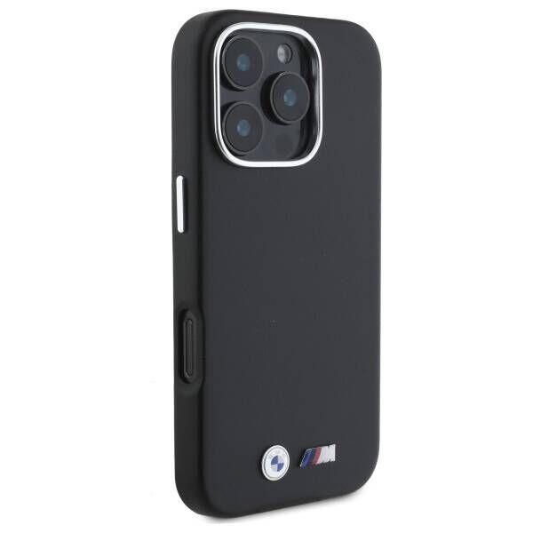 Original Case IPHONE 16 PRO MAX BMW Hardcase M Smooth Full Wrapped Metal MagSafe (BMHMP16X23PMWK) black 3666339324599