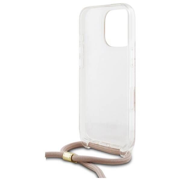 Original Case IPHONE 16 PRO Guess Hardcase Crossbody Cord 4G Print (GUHCP16LHC4SEP) pink 3666339344399