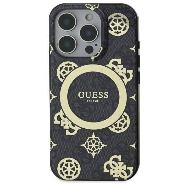 Original Case IPHONE 16 PRO Guess Hardcase IML Peony On 4G Background MagSafe (GUHMP16LH4PYEEK) black 3666339299927