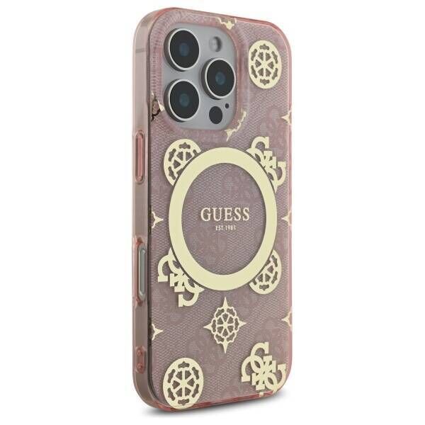 Original Case IPHONE 16 PRO MAX Guess Hardcase IML Peony On 4G Background MagSafe (GUHMP16XH4PYEEP) pink 3666339300388