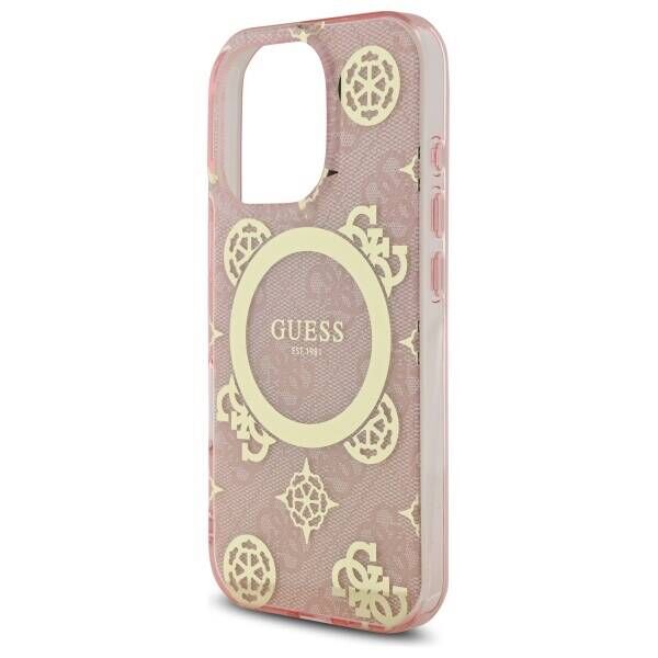Original Case IPHONE 16 PRO MAX Guess Hardcase IML Peony On 4G Background MagSafe (GUHMP16XH4PYEEP) pink 3666339300388