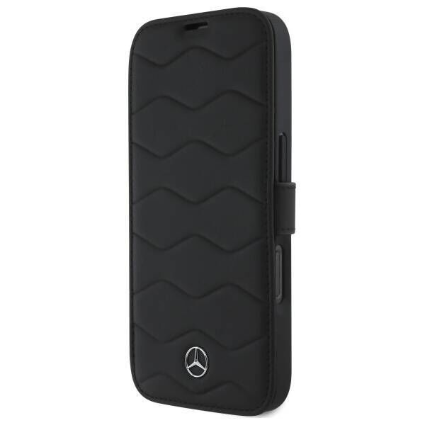 Original Case IPHONE 16 PRO MAX Mercedes Hardcase MB Waves Leather (MEBKP16X23RWRSK) black 3666339364632