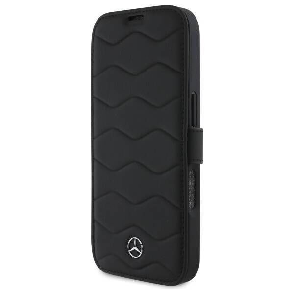 Original Case IPHONE 16 PRO MAX Mercedes Hardcase MB Waves Leather (MEBKP16X23RWRSK) black 3666339364632