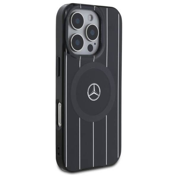 Original Case IPHONE 16 PRO MAX Mercedes Hardcase MB Double Layer Crossed Lines MagSafe (MEHMP16X23HRSK) black 3666339326678