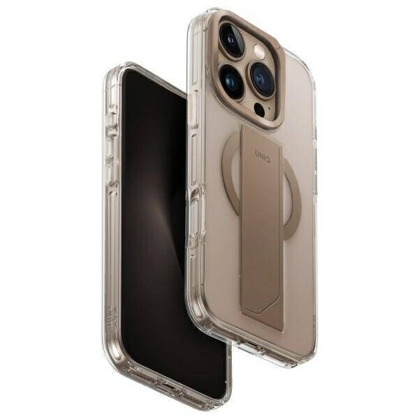 Case IPHONE 16 PRO MAX UNIQ Heldro Max Magclick Charging Taupe gold 8886463689998