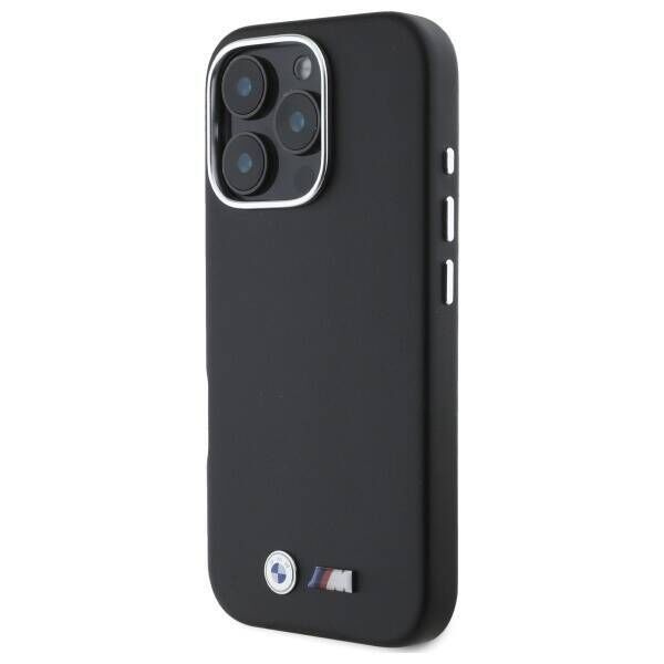 Original Case IPHONE 16 PRO BMW Hardcase M Smooth Full Wrapped Metal (BMHCP16L23PMWK) black 3666339312121