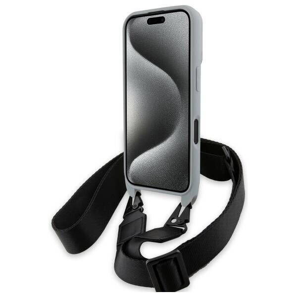 Original Case IPHONE 16 BMW Hardcase M Edition Carbon Stripe & Strap (BMHCP16S23PSCCG) gray 3666339324322