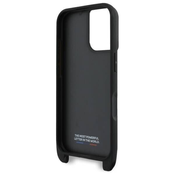 Original Case IPHONE 16 BMW Hardcase M Edition Carbon Stripe & Strap (BMHCP16S23PSCCK) black 3666339324285