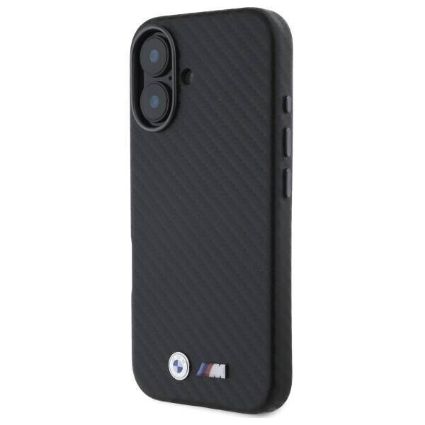 Original Case IPHONE 16 BMW Hardcase Carbon Wrapped Metal (BMHCP16S23PUFWC) black 3666339312145