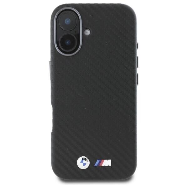 Original Case IPHONE 16 BMW Hardcase Carbon Wrapped Metal (BMHCP16S23PUFWC) black 3666339312145