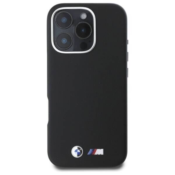 Original Case IPHONE 16 PRO MAX BMW Hardcase M Smooth Full Wrapped Metal (BMHCP16X23PMWK) black 3666339312138