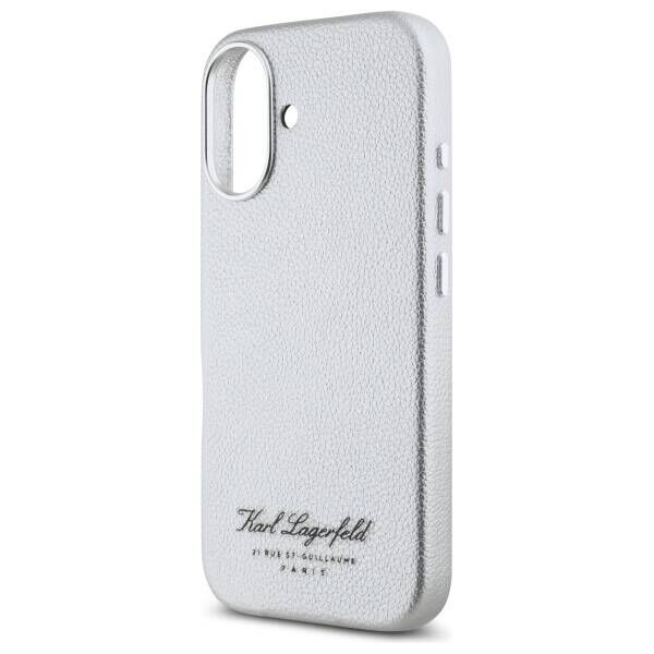 Original Case IPHONE 16 Karl Lagerfeld Hardcase Hotel RSG (KLHCP16SPGWCMKHG) gray 3666339319489