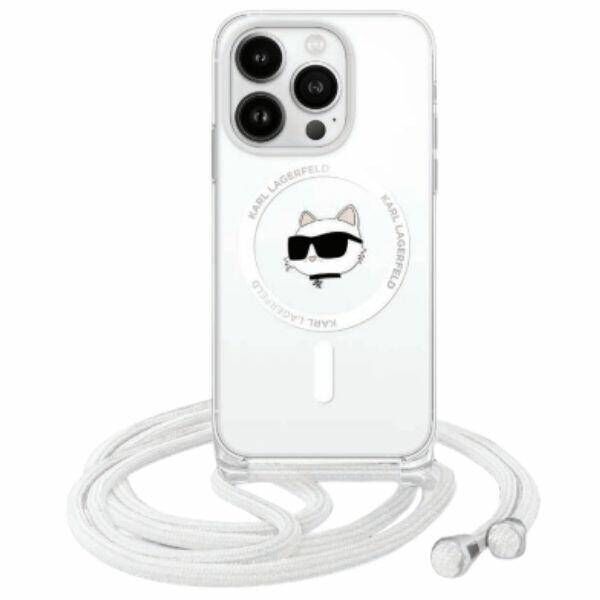 Original Case IPHONE 16 Karl Lagerfeld Hardcase IML Choupette Head & Cord MagSafe (KLHMP16SHCCHNT) transparent 3666339320560
