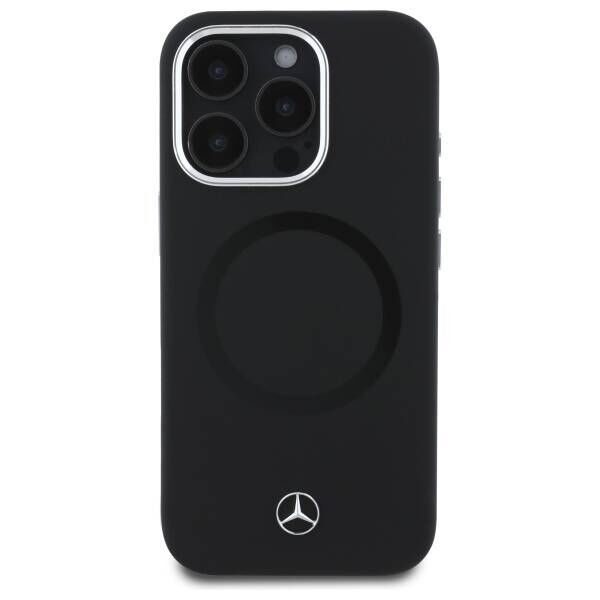 Original Case IPHONE 16 PRO MAX Mercedes Hardcase Silicone Tonal Logo MagSafe (MEHMP16X23SUTTK) black 3666339326913