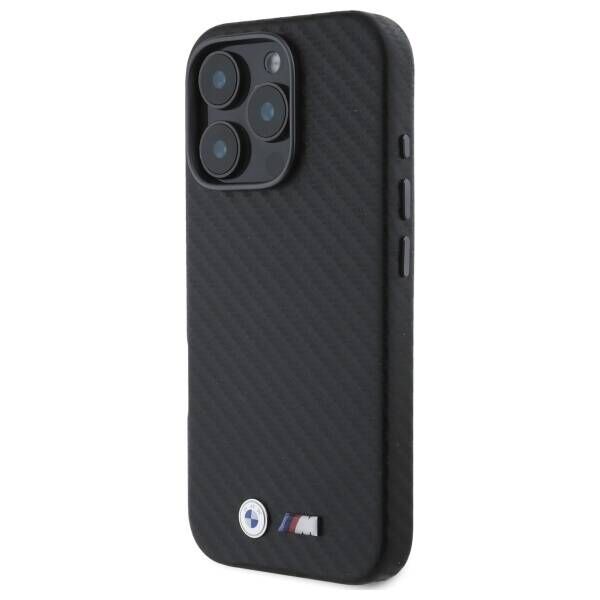 Original Case IPHONE 16 PRO MAX BMW Hardcase Carbon Wrapped Metal (BMHCP16X23PUFWC) black 3666339312176