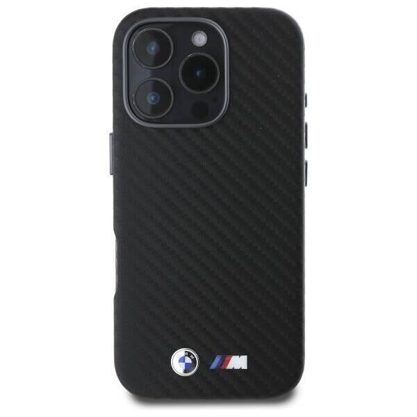 Original Case IPHONE 16 PRO MAX BMW Hardcase Carbon Wrapped Metal (BMHCP16X23PUFWC) black 3666339312176