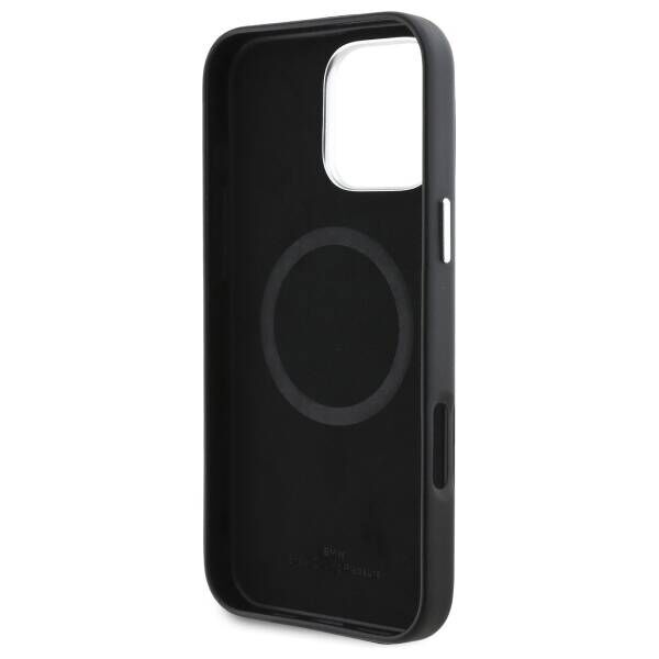 Original Case IPHONE 16 PRO BMW Hardcase Signature Full Wrapped Metal MagSafe (BMHMP16L23PUFWK) black 3666339323660