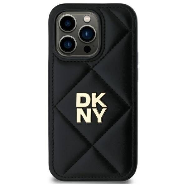 Original Case IPHONE 14 PRO MAX DKNY Quilted Stack Logo (DKHCP14XPQDSLK) black 3666339260941