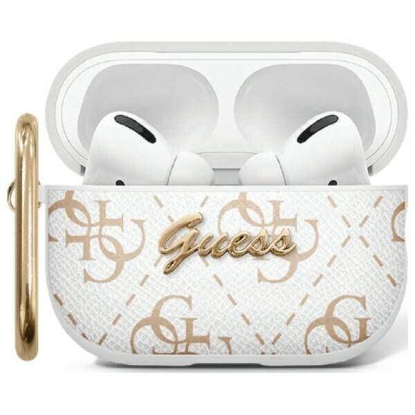 Case APPLE AIRPODS 1 / 2 Guess Cover Hook (GUA2PG4GPH) white 3666339310622