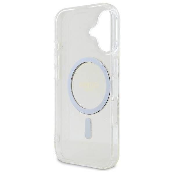 Original Case IPHONE 16 PLUS Guess Hardcase IML Glitter Circle MagSafe (GUHMP16MHFGERET) transparent 3666339307561