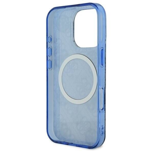 Original Case IPHONE 16 PRO MAX Guess Hardcase IML Peony On 4G Background MagSafe (GUHMP16XH4PYEEB) blue 3666339300234