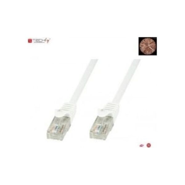 Techly TechlyPro Network patch cord RJ45 Cat6 U/UTP 0,5m white 100% copper