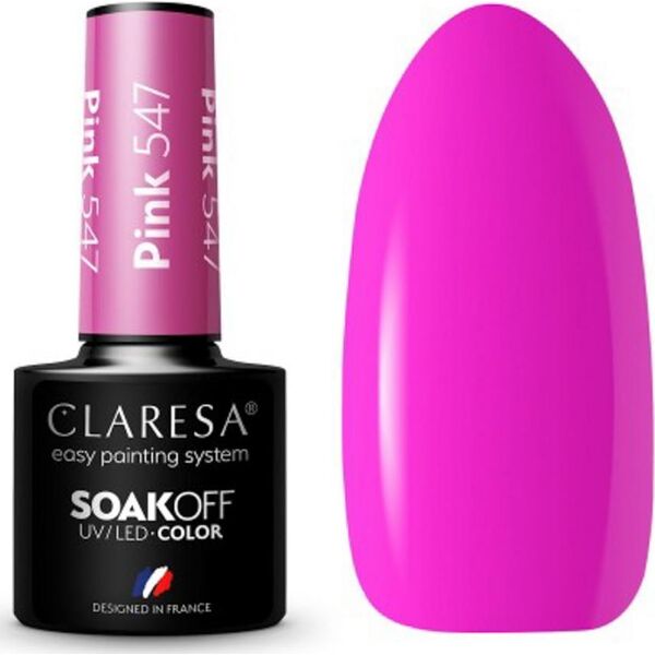 Claresa CLARESA Lakier hybrydowy PINK 547 -5g