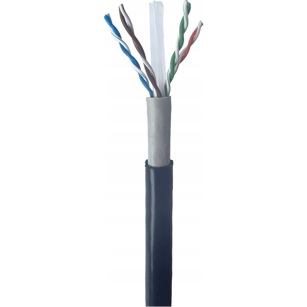 Gembird GEMBIRD kabel instalacyjny skrętka UTP zewnętrzny kat. 6 drut 305m czarny