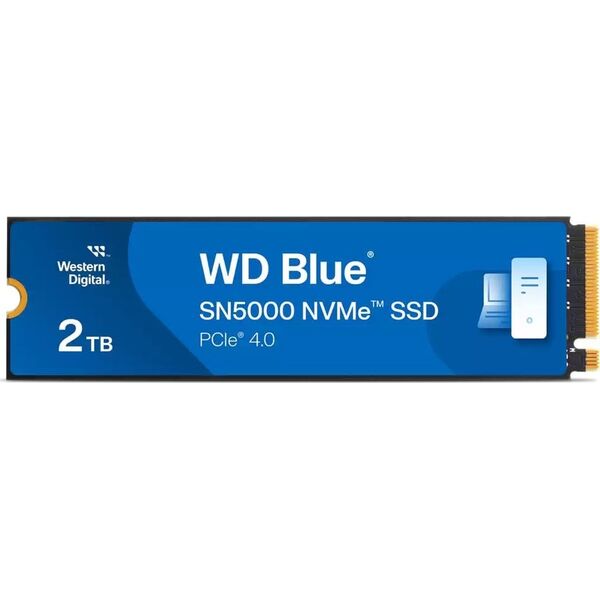 Dysk SSD WD Blue SN5000 2TB M.2 2280 PCI-E x4 Gen4 NVMe (WDS200T4B0E)
