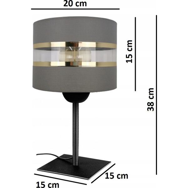Lampa stołowa GTV Lampka biurkowa RIO, E27, max. 40W, 220-240V, czerwony