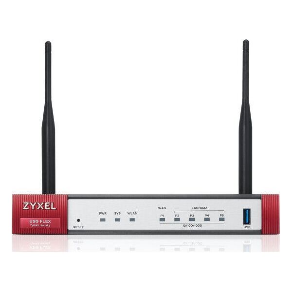Zapora sieciowa ZyXEL Zyxel USG FLEX 50 Series, 10/100/1000, 1*WAN, 4*LAN/DMZ ports, WiFi 6 AX1800, 1*USB (device only)
