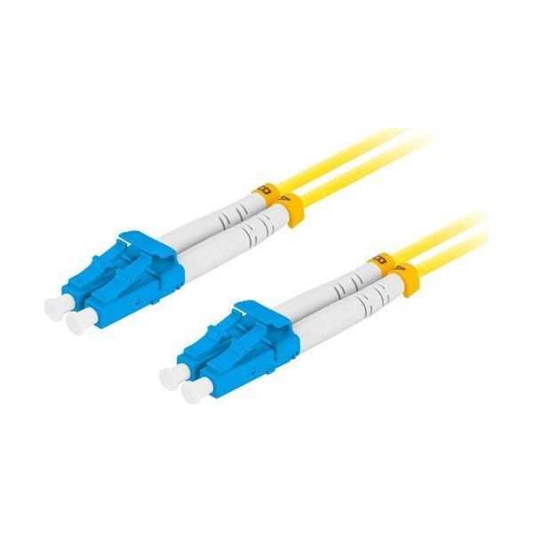 Lanberg PATCHCORD ŚWIATŁOWODOWY SM LC/UPC-LC/UPC DUPLEX 3.0MM LSZH G657A1 5M ŻÓŁTY LANBERG