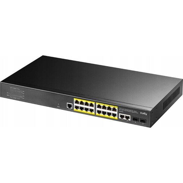 Switch Cudy GS2018PS2-200W 16-Port Gigabit L2 Managed PoE+ 200W 2xGbE Uplink 2xSFP