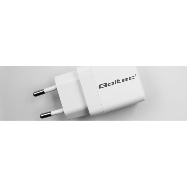 Ładowarka Qoltec Ładowarka sieciowa Qoltec 20W GaN biała