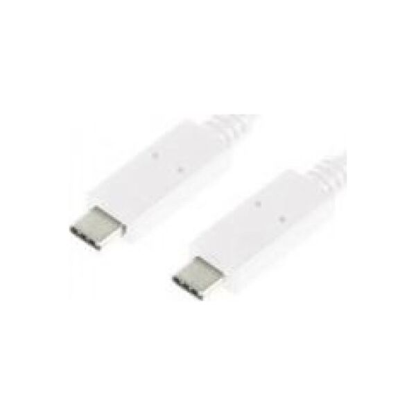 Kabel USB LogiLink USB-C - USB-C 0.5 m Biały (CU0130)