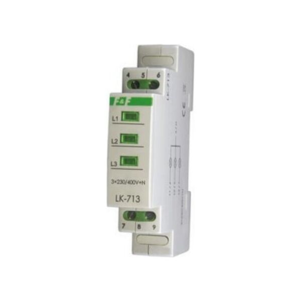 F&F Lampka modułowa 3-fazowa 3x230V+N AC zielona LK-713G