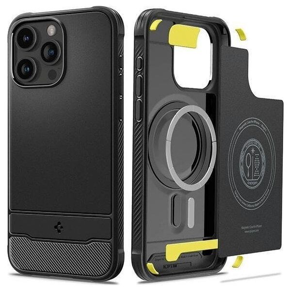 Spigen Spigen Rugged Armor MAG iPhone 15 Pro Max 6,7" Magsafe czarny/matte black ACS06561