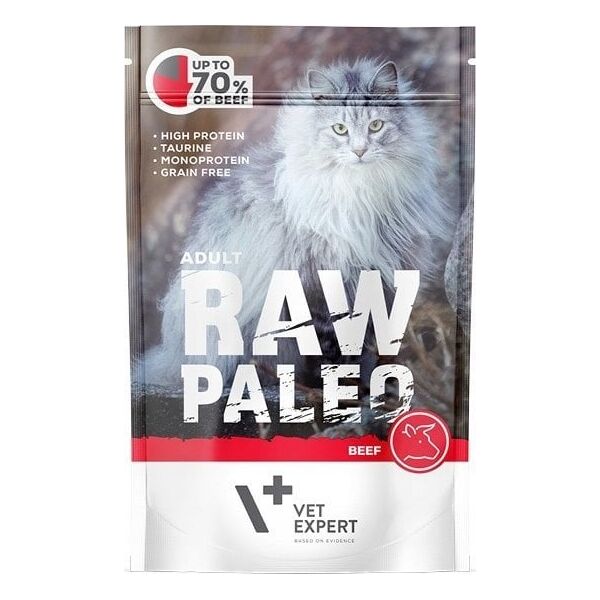 VetExpert VetExpert Raw Paleo adult cat - Wołowina saszetka 100g