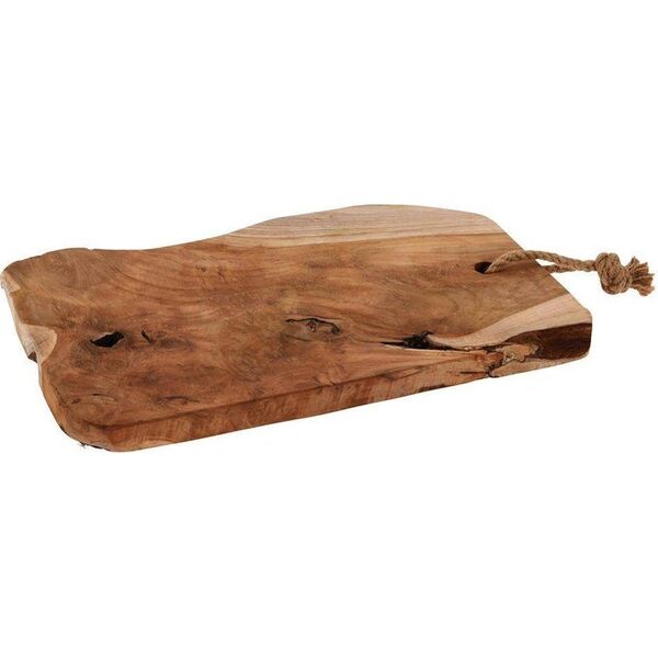 Deska do krojenia Home Styling Collection Deska drewniana do serwowania krojenia naturalna tekowa 35x18,5x2 cm uniwersalny