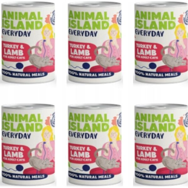 Animal Island ANIMAL ISLAND Indyk i jagnięcina - Karma mokra dla kotów - 400g