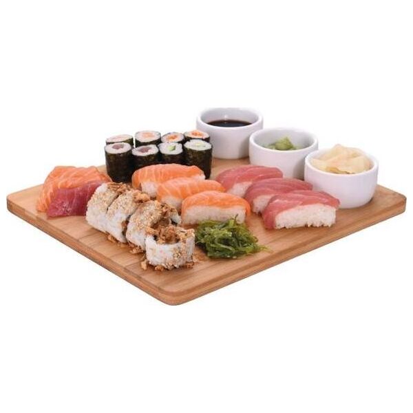Excellent Houseware Deska BAMBUSOWA z kokilkami miseczkami zestaw do sushi przystawek dań