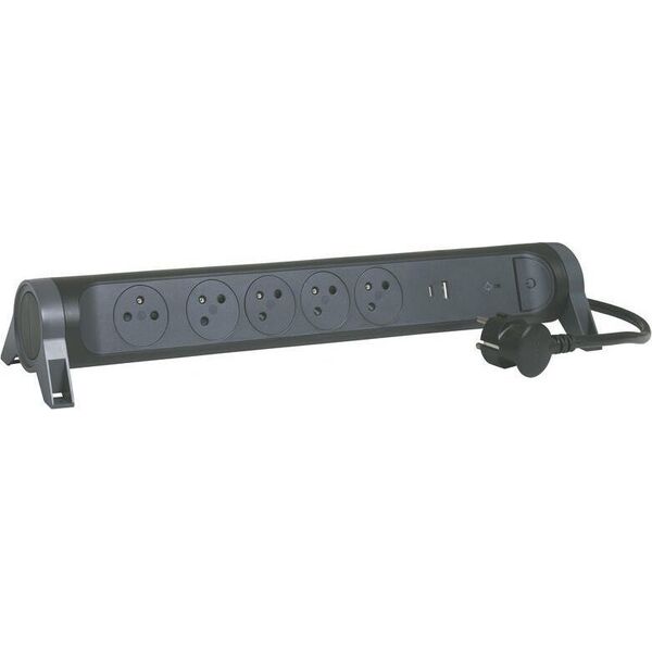 Listwa zasilająca Legrand Przedłużacz 5x2PZ +USB A/C 1,5m czarny