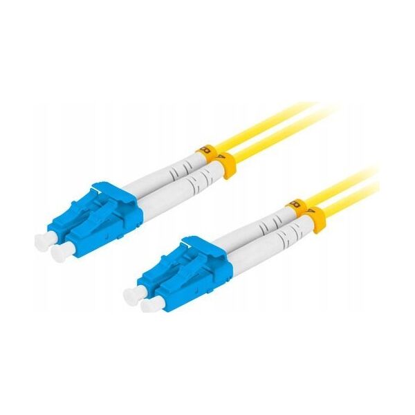 Lanberg Patchcord światłowodowy Lanberg SM LC/UPC-LC/UPC DUPLEX 3.0MM LSZH G657A1 10m żółty
