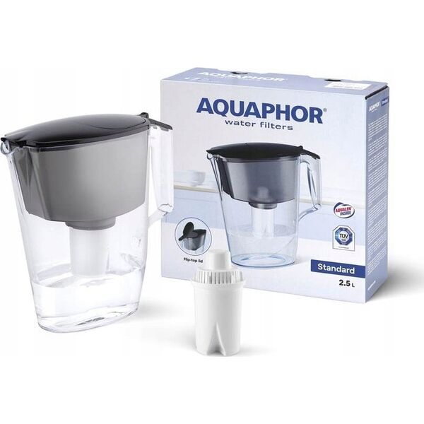 Dzbanek filtrujący Aquaphor Standard 2,5 l czarny + 1 wkład B15 Standard