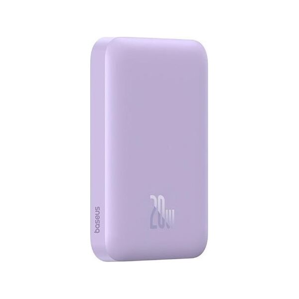 Powerbank Baseus OS-Baseus Magnetic Mini Air Wireless Fast Charge Power Bank 6000mAh 20W Nebula Purple（With Simple Series Charging Cable Type-C to Type-C (20V/3A) 30cm White)