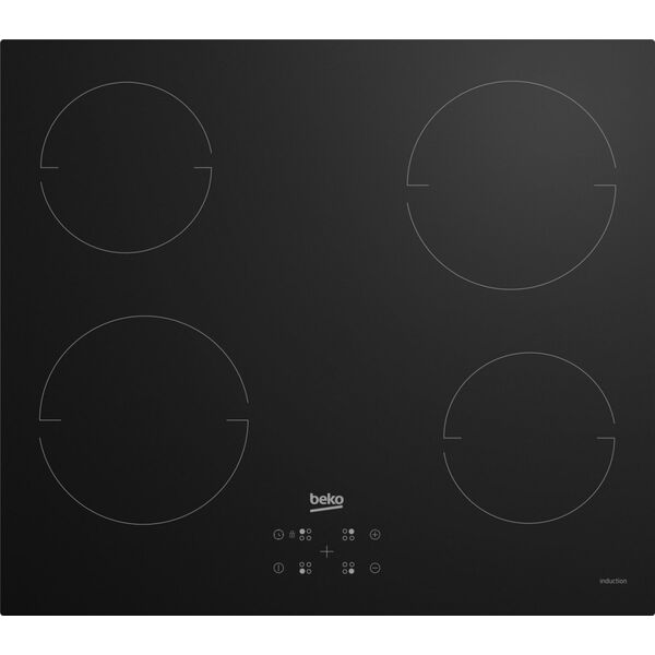 Płyta grzewcza Beko Beko HII64401QT płyta kuchenna Czarny Wbudowany 60 cm Płyta indukcyjna strefowa 4 stref(y)