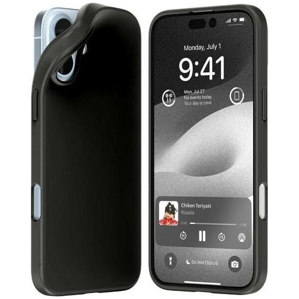 Vega MERCURY JELLY CLEAR DO IPHONE 16 PLUS CZARNY>