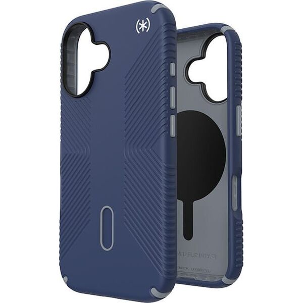 Speck Speck Presidio2 Grip ClickLock & MagSafe - Etui iPhone 16 (Coastal Blue / Dust Grey / White)