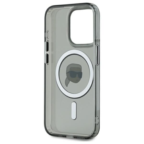 Karl Lagerfeld HC MagSafe IML Metal K. Head case for iPhone 15 Pro 6,1&quot; black 3666339284480