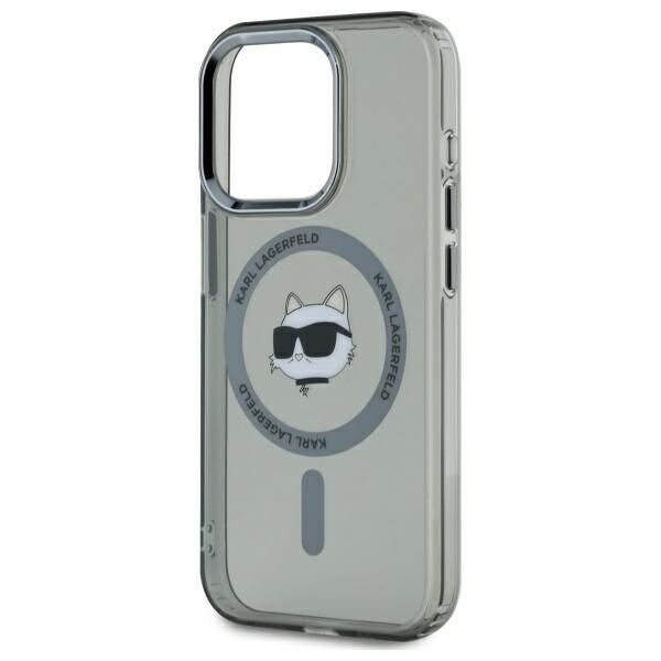 Karl Lagerfeld HC MagSafe IML Metal Choupette Head case for iPhone 15 Pro 6,1&quot; black 3666339284626